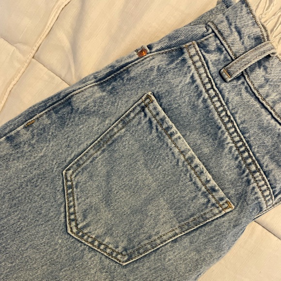 Vintage Straight Garage Jeans Light Wash Ripped Style - Picture 2 of 6